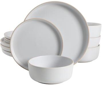Gibson Home Everyday Essential 12pc Dinnerware Set - White