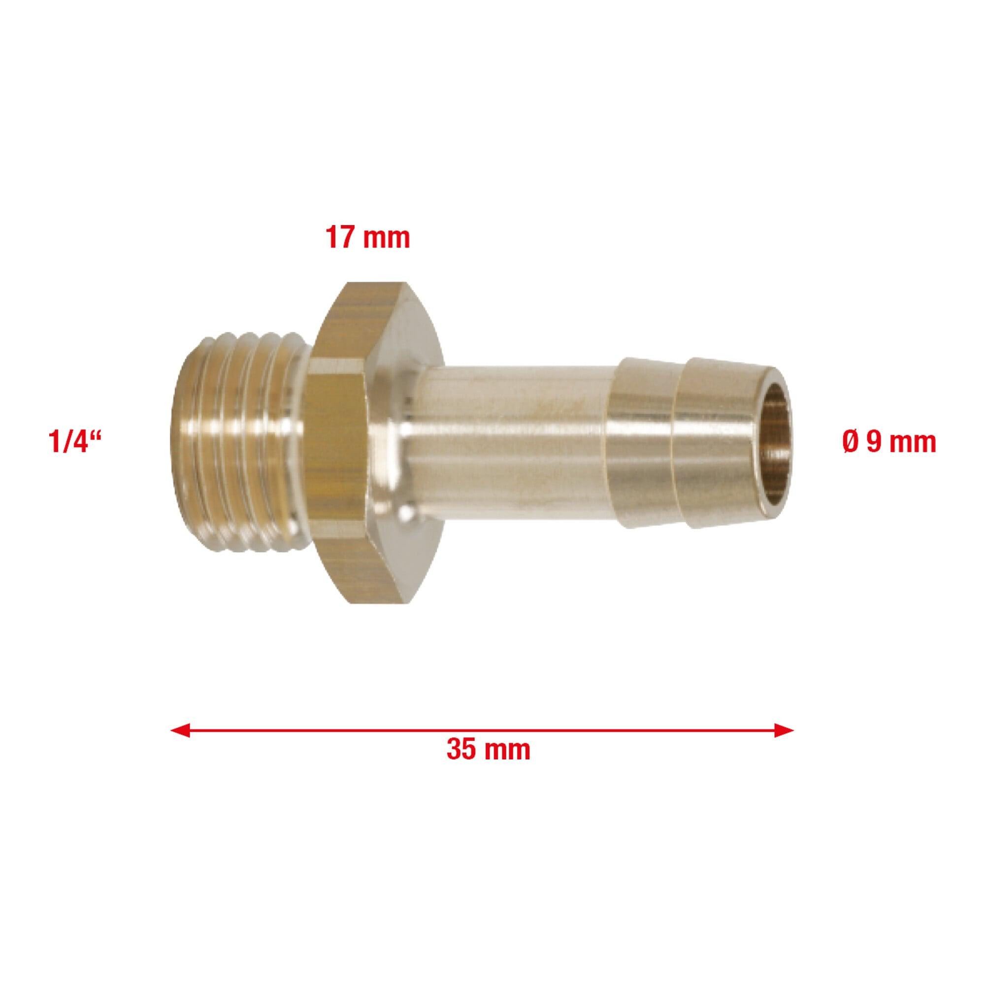 KS Tools Messing-Schlauchtüllen mit Außengewinde, 45°, G1/4"AGx9mm (515.3388)