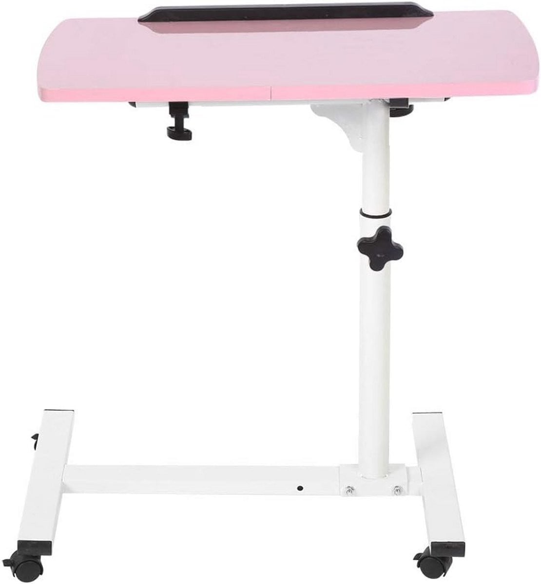 Multifunctioneel Draagbaar Bureau met Wieltjes en Hoogteverstelling voor Laptop en Home Office