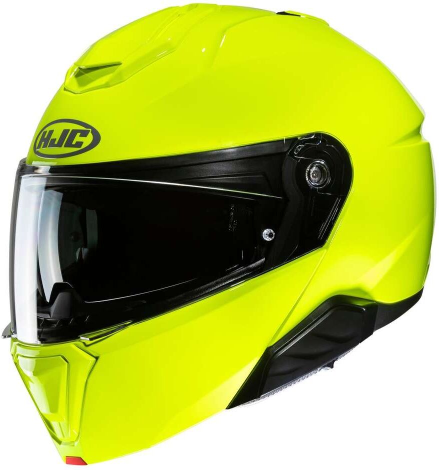 Casco Moto Modulare P/J Hjc i91 Solid Verde Fluorescente taglia L