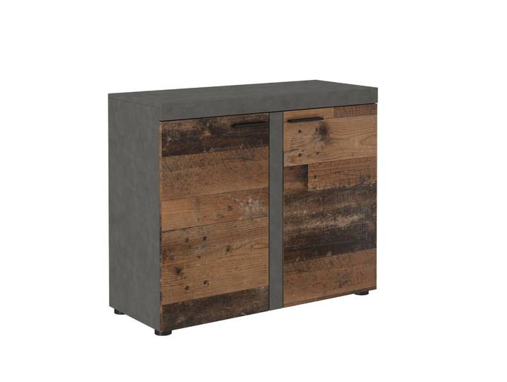 Masseno Kommode Ritmo 97/82/40 cm mit 2 Türen Hellgrau, 97x82x40 cm, Kleinmöbel, Kommoden, Kommoden