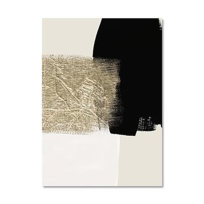 moderne abstrakte beige schwarz gold minimalistische poster wandkunst leinwand gemälde druckbild wohnzimmer interieur dekoration