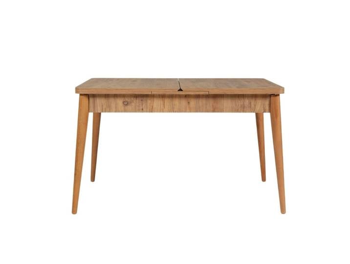Table à manger extensible décor pin 130/165 cm
