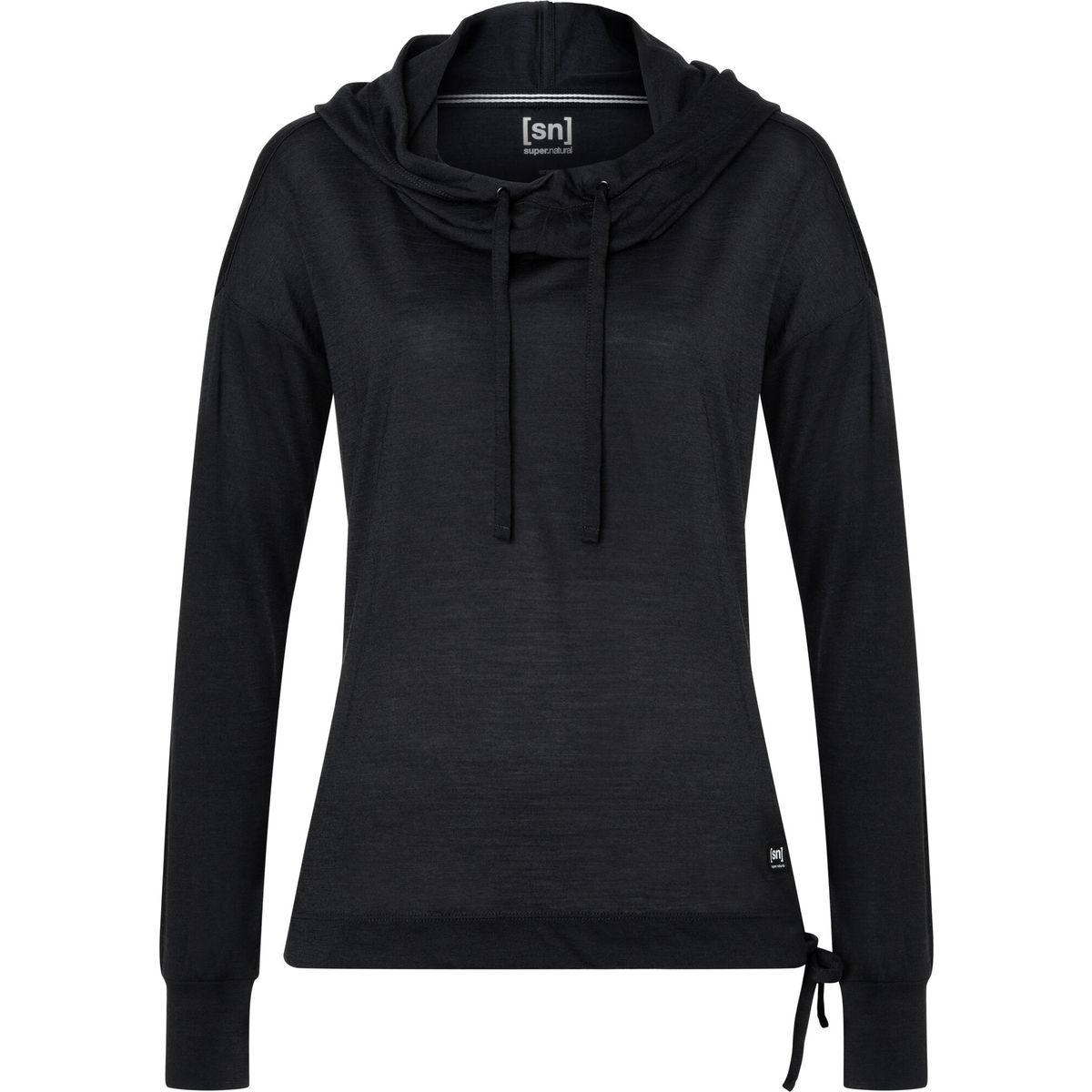 Super.Natural W Funnel Hoodie jet black (872) S SNW004990872S