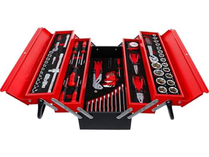 BGS Diy 6056 Caisse à outils métallique avec assortiment d’outils 86 pièces