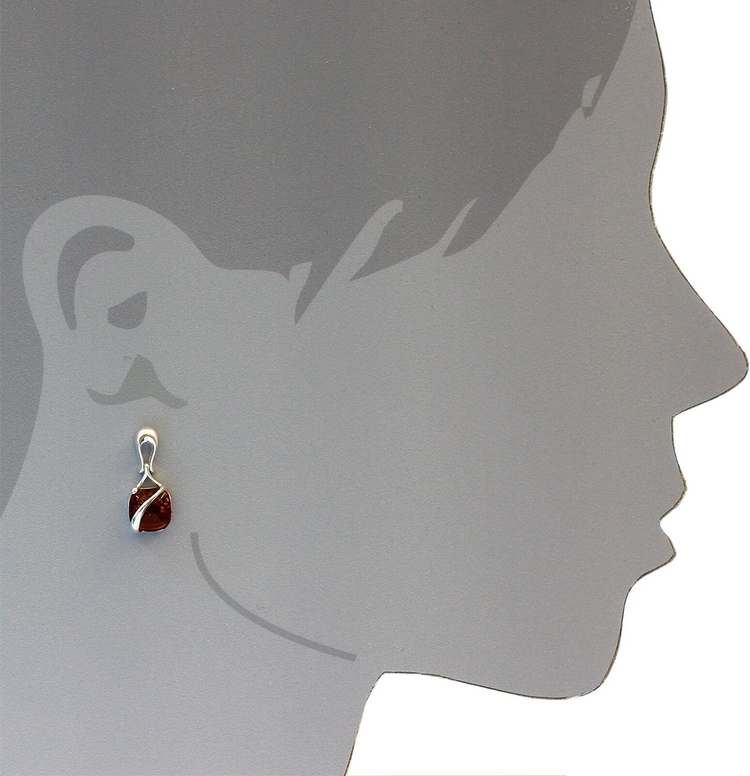 Paar Ohrhänger OSTSEE-SCHMUCK "- Eni - Silber 925/000 - Bernstein" Gr. 25, silber (silber 925, silberfarben, weiß), Ohrringe, Damen, 25, Silber 925 (Sterlingsilber), Paar Ohrhänger