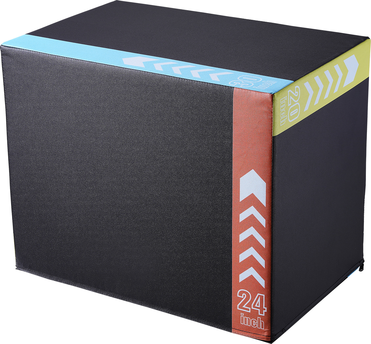 SucceBuy 3-in-1 Plyometrische Sprungbox, 30/24/20 Zoll Baumwoll-Plyo-Box, Fitness- und Beweglichkeitstrainingsplattform, rutschfeste Übungs-Step-Up-Box für Konditionstraining im Heim-Fitnessstudio