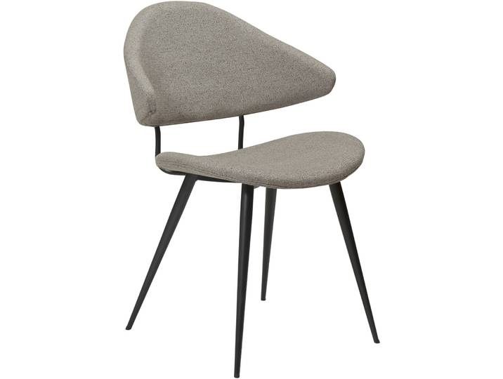 DAN-FORM Stilvoller Stuhl 2er-Set Napoleon Stoff hellgrau - Stuhl 2er-Set