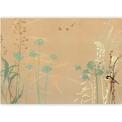 Artgeist, Tapete, Fototapete - Bird in the Meadow (400 x 280 cm)
