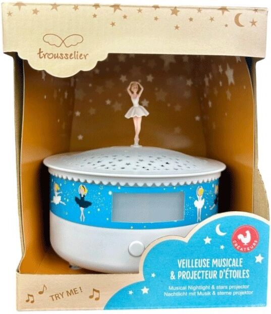 Veilleuse Musicale Projecteur d'Etoiles Ballerine 14 cm - Trousselier