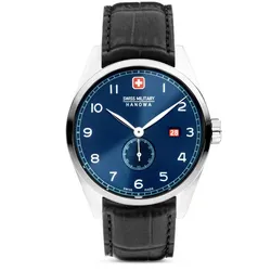 SWISS MILITARY HANOWA - LYNX - Lederarmband - blue dial