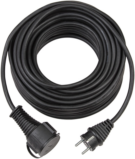 Gummi-Verlängerungskabel Brennenstuhl IP44 5m schwarz 1161420