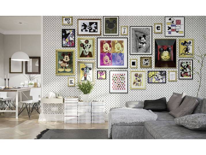 Komar - Papier Peint Intissé Panoramique Mickey Art Collection Disney Vue Dans Des Cadres 400x250cm