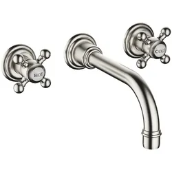 Dornbracht Waschtisch-Wandbatterie ohne Ablaufgarnitur MADISON 36712361 Platin gebürstet 36712361-06