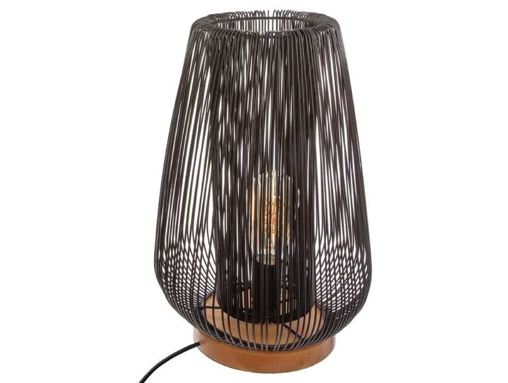 Atmosphera Noda Tafellamp - Zwart Metalen Draad, 40,5 cm