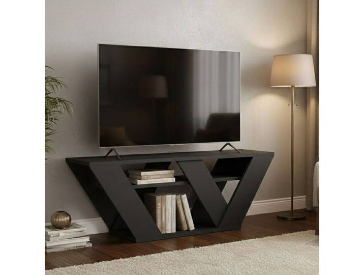 Meuble TV Dpellegr - Dmora - Mélamine - Anthracite 110x35.5h40 cm