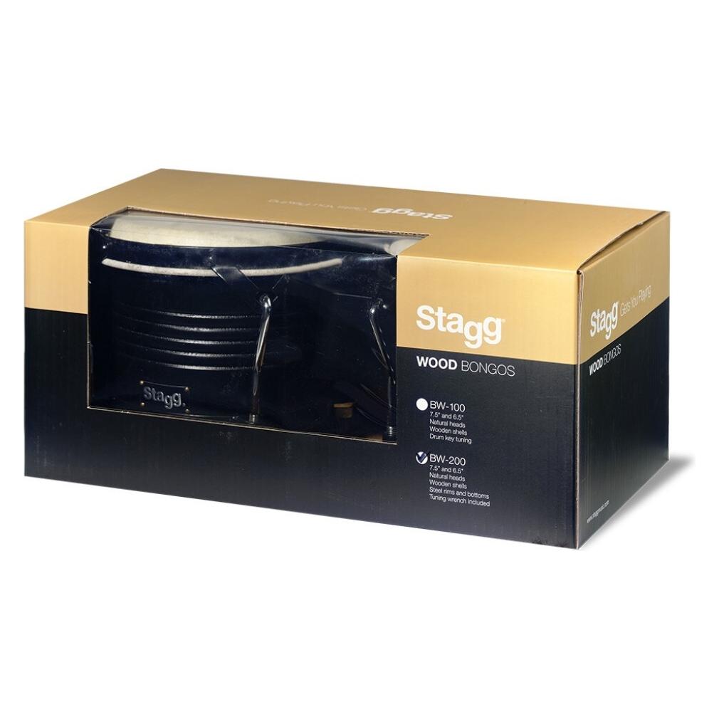 Stagg BW 200 BK - bongosy drewniane (bongos) (SBW200BK)
