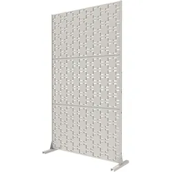 Casa.Pro, Paravent + Raumteiler, Trennwand Basciano verzinkter Stahl 180x90 cm Knoblauchbeige (90 x 180 cm)