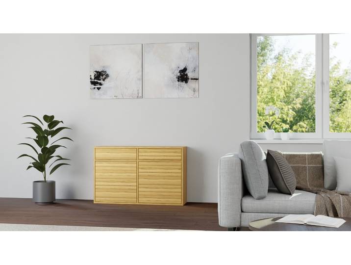 Kernbuchen Sideboard mit geschlossenen Fronten Kernbuche Natur geölt