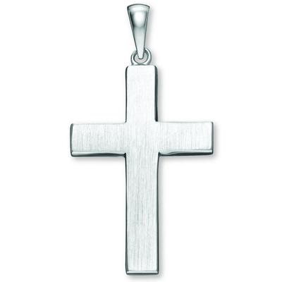 Kreuzkette ONE ELEMENT "Halskette - Kreuzkette mit Kreuz Anhänger aus 925 Silber", silber, Halsketten, Damen, Silber 925 (Sterlingsilber), Kreuzkette, Ausdruck von Individualität – dezent, bedeutungsvoll, nah am Herzen