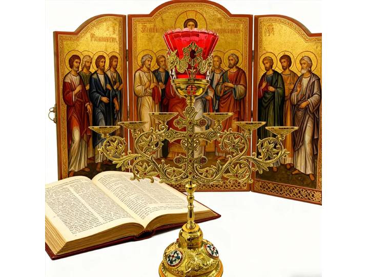 Nouveaux bougeoirs dorés églises sacraments religieux églises de jésus orthodoxes orientales articles de cérémonie décorations de noël