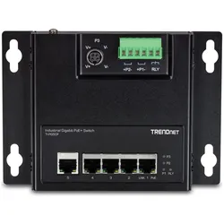 Trendnet Industrie Switch 5 Port Gbit Unman. PoE+ FA Metal (5 Ports), Netzwerk Switch, Schwarz