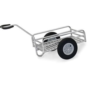 Fetra Handwagen 6104L, mit Plattform, verzinkt, Luftbereifung, Tragkraft 400kg, 845 x 545mm