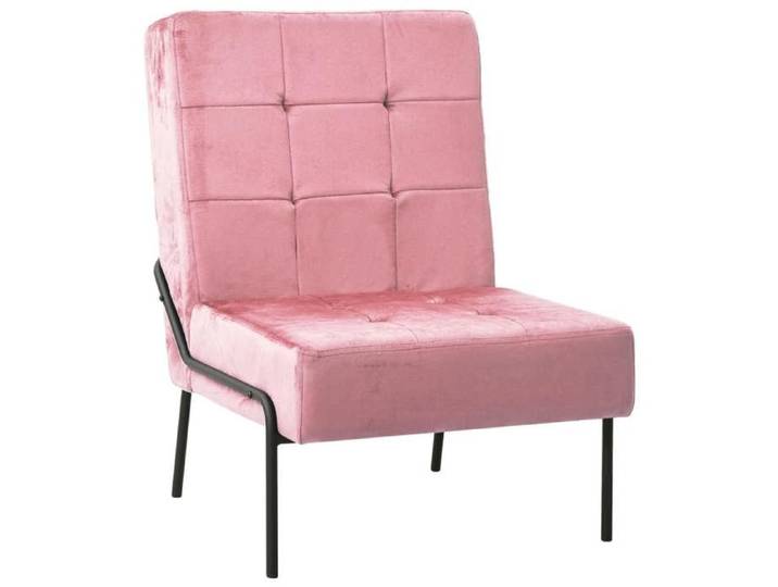 Chaise intérieure moderne Fauteuil de relaxation 65x79x87 cm Rose Velours(4628）