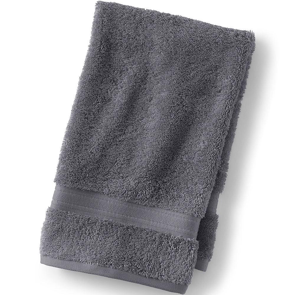 Supima Handtuch, Herren, size: regular, Grau, Baumwolle, by Lands' End