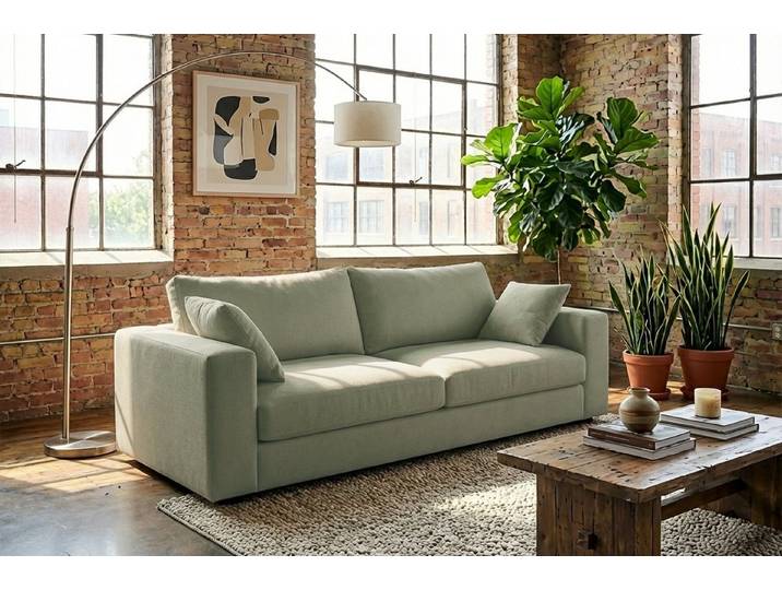 KAWOLA 3-Sitzer AMINA Stoff Couch - Gemütlichkeit - Wohnzimmer Sofa - 3 Sitzer, Modernes Sofa für Drei, hochwertiger Bezug, toller Sitzkomfort