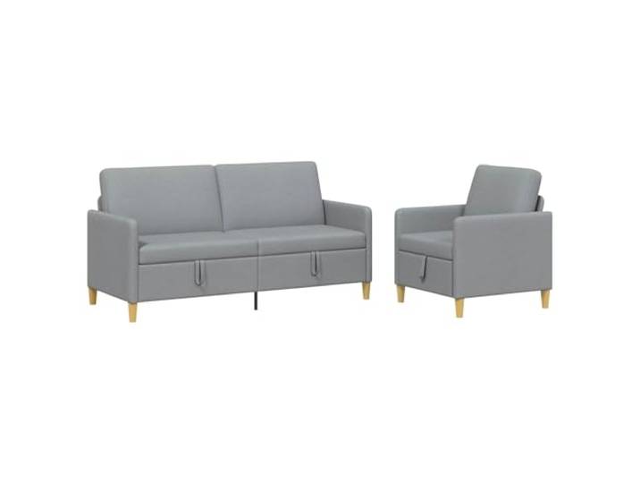 hliofuir Sofa Set mit Stauraum 2-TLG. Hellgrau Polstersofa 4-Sitzer Praktische Couchgarnitur mit Aufklappfunktion für Wohnzimmer und Gästebereich, inklusive 3-Sitzer und 1-Sitzer Sessel.