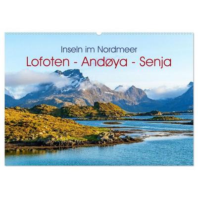 Inseln im Nordmeer - Lofoten-Andøya-Senja (Wandkalender 2027 DIN A2 quer), CALVENDO Monatskalender