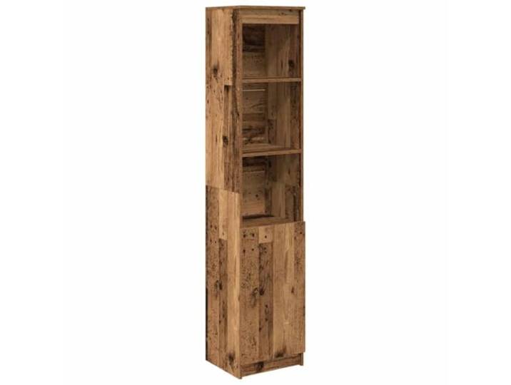 Kaorsrow Highboard Altholz-Optik 37,5x35x180 cm Holzwerkstoff Schmaler Mehrzweckschrank mit 5 Fächern für Flur, Küche und Badezimmer. Viel Stauraum auf kompakter Stellfläche.