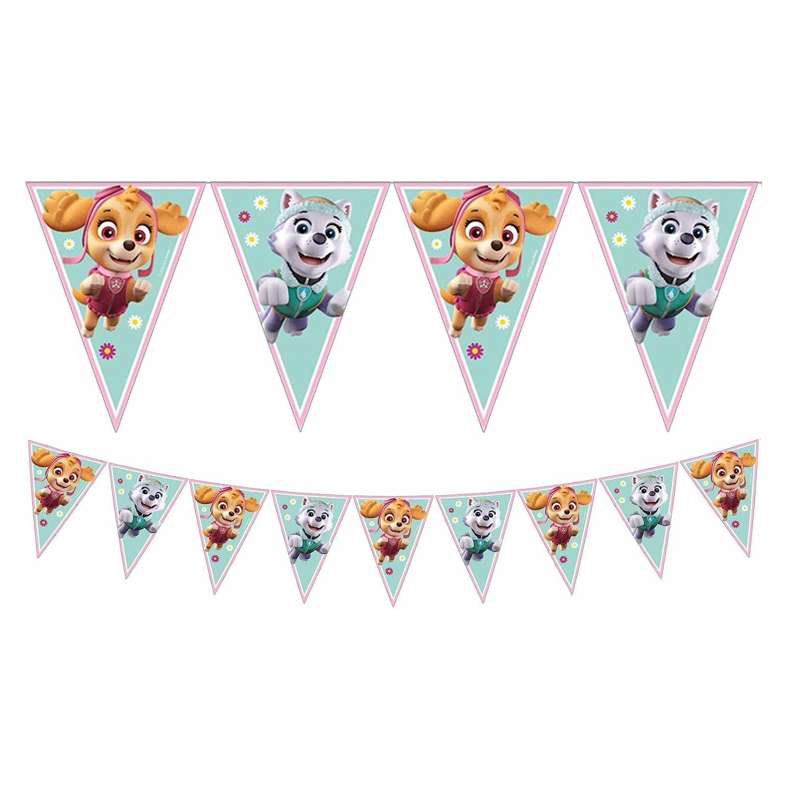 Procos Paw Patrol Skye & Everest Wimpelkette - Girlande (1 Stk.) (GN90279)
