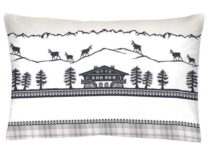 Kissenbezug HOME FASHION Home Fashion Kopfkissenbezug Satin Cosalina , weiss (grau weiß), B/L: 50cm x 70cm, Kissenbezüge, Kissenbezug