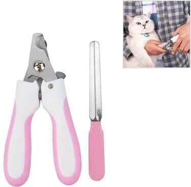 Snug & Styled Pawsome Glow Professional Pet Nail Clippers And Polisher Set For Small Dogs And Cats small Pink
