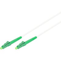 Glasfaser-Simplex-Patchkabel, stahlarmiert, Singlemode, LC/APC > LC/APC weiß, 10 Meter