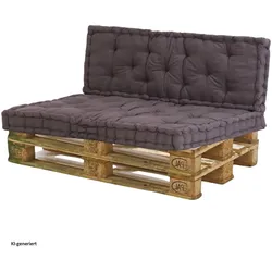 HTI-Living, Sitzkissen, Sitzkissen Set Braun Palettenkissen (110 x 77 cm)