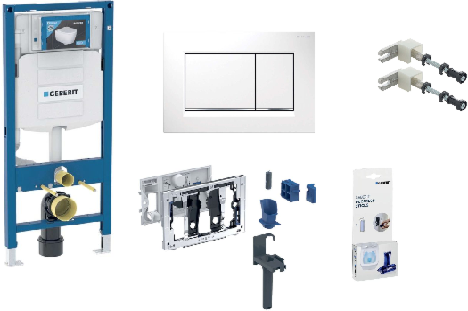 Geberit Duofix Renovierungs-Set Duofresh mit WC-Vorwandelement, Sigma Spülkasten, Sigma 30 Betätigungsplatte