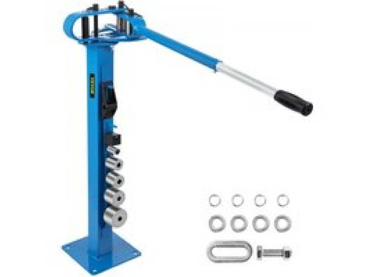 VEVOR Biegen Presser Bender Rohr Stahl, 111,76 cm Teleskopgriff Rohrbiegemaschine, 5/16 x 1-1/4 Zoll und 1/4 x 1-15/16 Zoll Flussstahlkapazität Rohrbiegegerät, Rohrbieger Set mit 7 Formen und 3 Ring