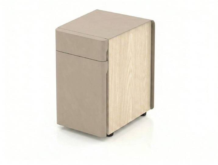Xlmoebel Kommode Moderne Kommode Beige Holzdekor Stauraumschrank Büro (1-tlg)