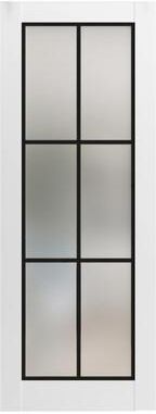 SARTODOORS Planum 2122 White Wood Door Slab with Frosted Glass
