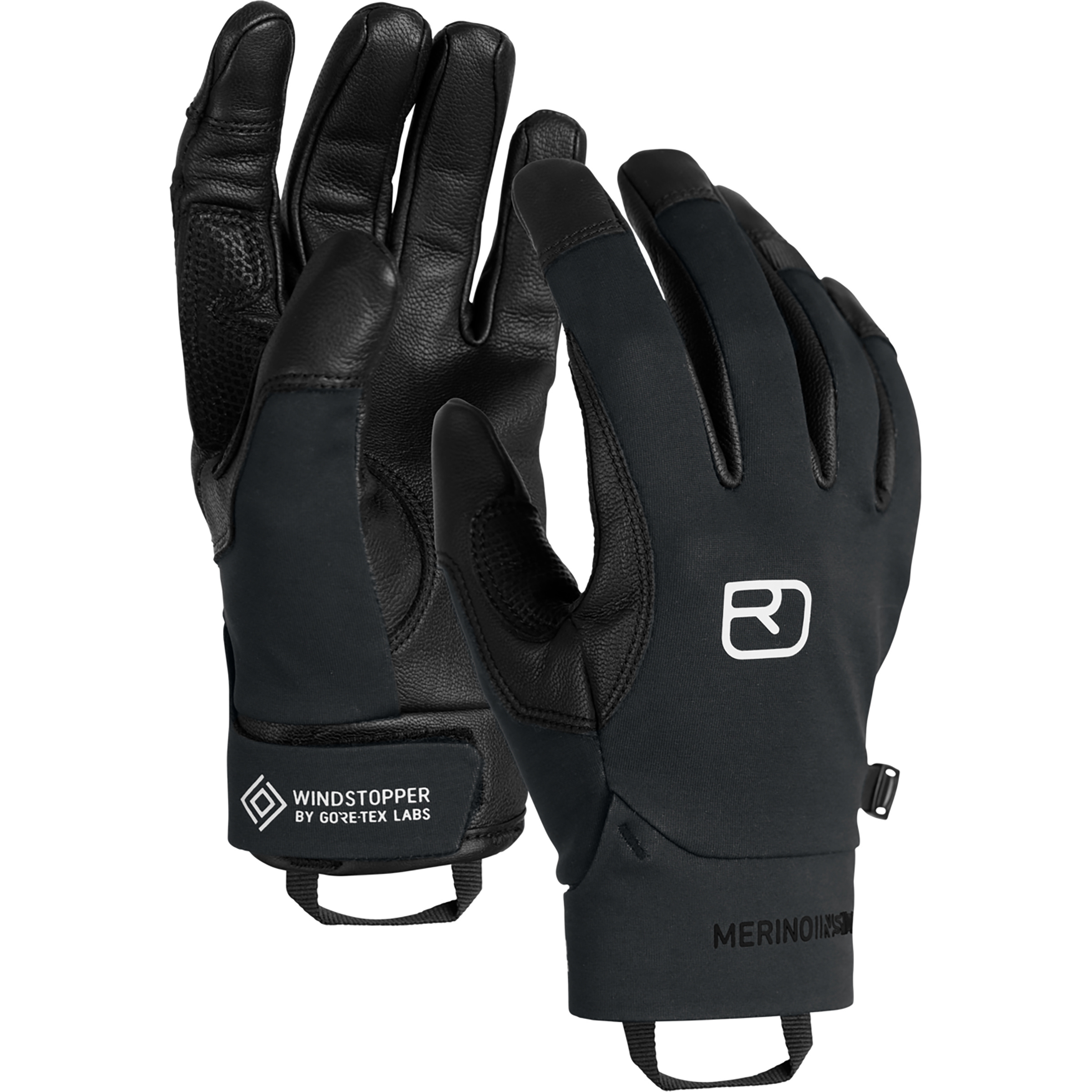Ortovox Ortler Tour Damen Skihandschuhe schwarz Größe M Skitour Winddicht GORE-TEX | Merinowolle | Windstopper