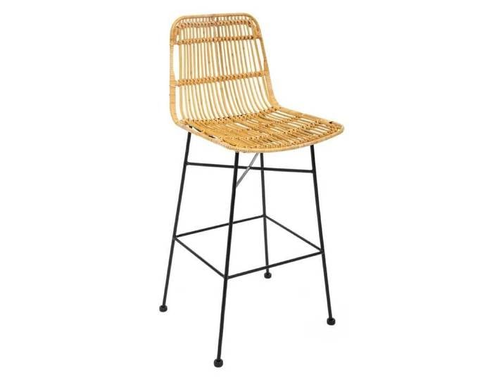 Chaise de bar  Kubu  métal et rotin - Atmosphera Créateur d'intérieur