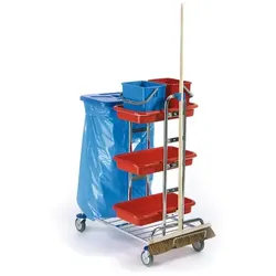 Floorstar PW 2 2-70 SOLID Putzwagen Putzwagen 2- verchromt mit Halterahmen 2 x 70 l