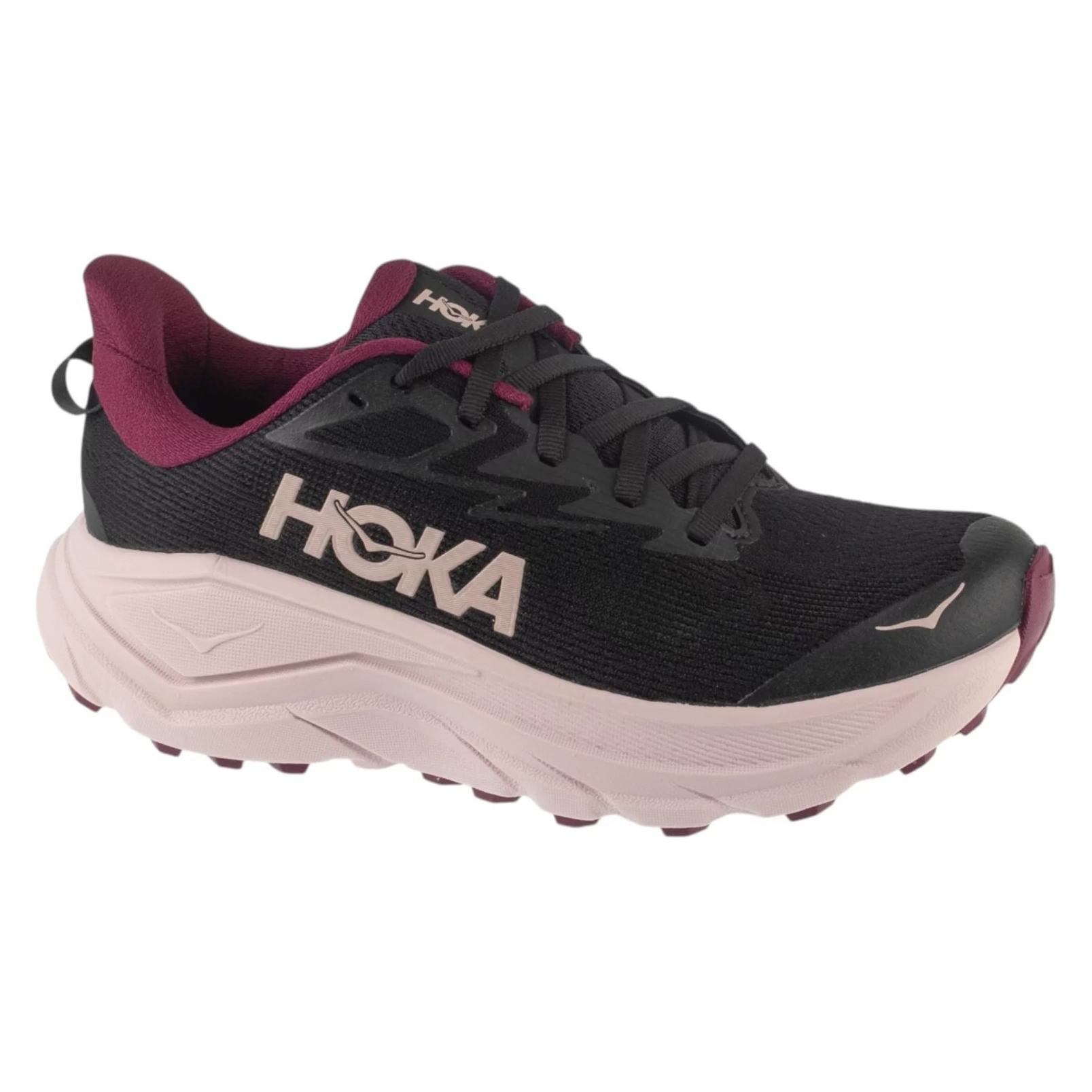 Hoka Trailschuhe Damen Challenger 8 - black/pink opal (37.5) (1168717-BNKP)