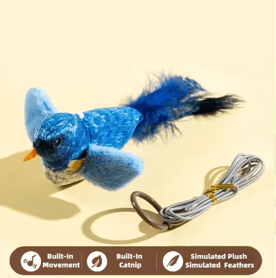 Inspire Picks Interactive Bird Sound Cat Toy Plush Catnip Hunting Toy For Indoor Cats a