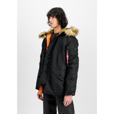 Winterjacke ALPHA INDUSTRIES "N-3B VF 59", Herren, Gr. S, schwarz, Obermaterial: 100% Nylon. Futter: 100% Nylon. Füllung: 100% Polyester, Jacken Winterjacke