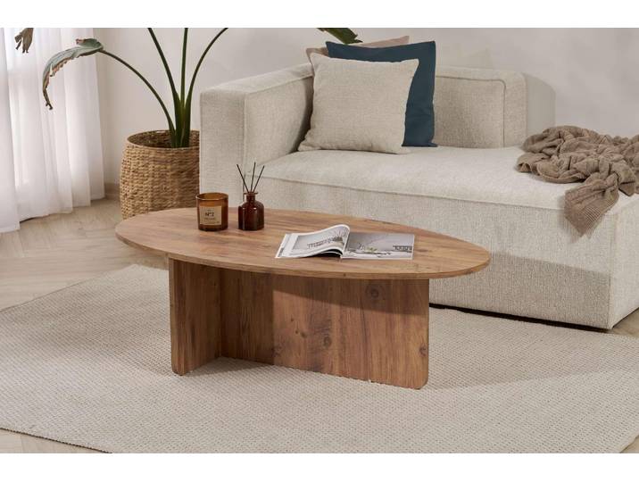 Skye Decor, Orba - Atlantic Pine, Couchtisch, Atlantische Kiefer, 100 % Melaminplatte, 120 x 65 x 40 cm