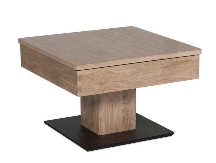 58 aufm Kessel Couchtisch Cele 67x67x43 höhenverstellbar,diagonal verschiebbar Wildeiche Bianco (Sparset, Tisch inkl. Versand)